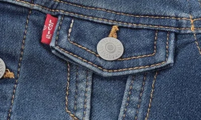 Levi's Baby Boys Hooded Trucker Jacket In Blue