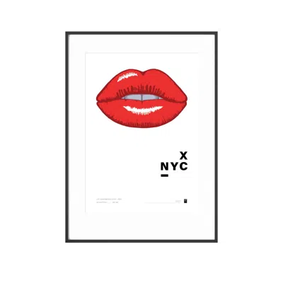 Curiosity Snug Lip Lines Series X Nyc - Red Print In Red
