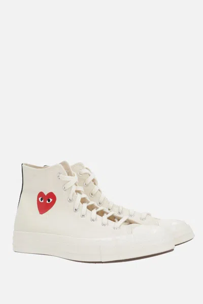 Converse X Comme Des Garçons Play Small Heart Hi Top In White