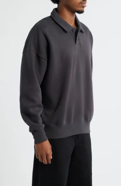 Bp. Polo Fleece Sweatshirt In Black