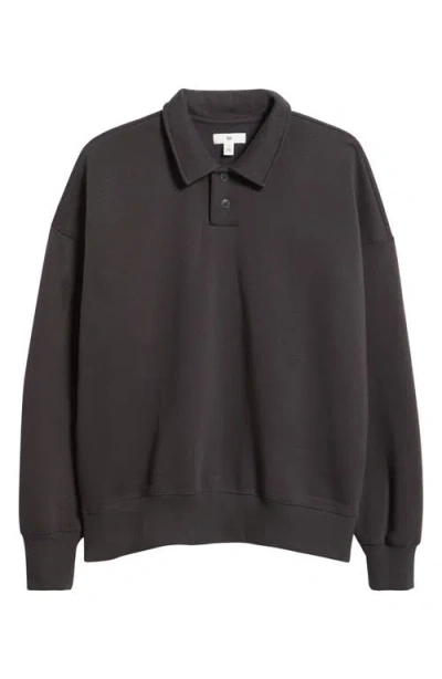 Bp. Polo Fleece Sweatshirt In Black