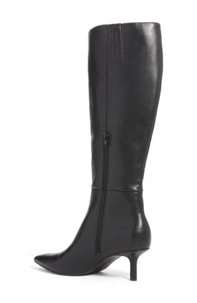 Open Edit Elara Pointed Toe Knee High Boot In Black