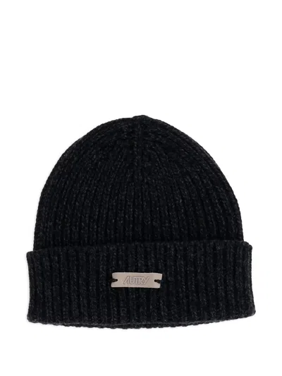 Autry Beanie Main Unic Knit Black Accessories In Black