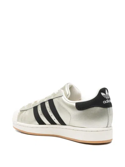 Adidas Originals Womens Silver Metalic Offwhite Superstar Ii Woven Metallic Trainers In Multi