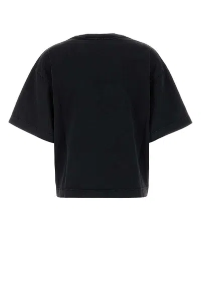 Alexander Wang Women T-shirt With Thermo-applied Rhinestone Star In Black