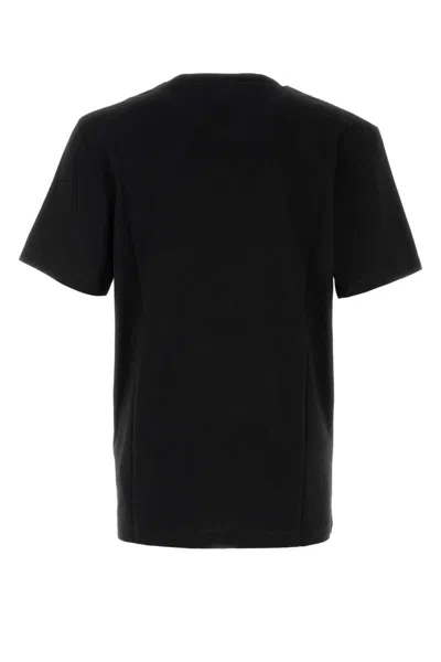 Dsquared2 Men Black Crewneck T-shirt With Logo Lettering On The Front In Cotton Man In Black