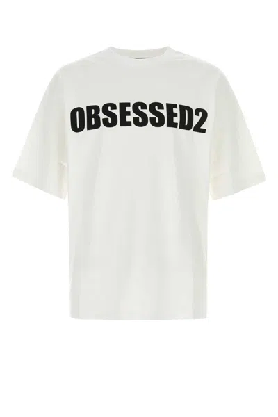 Dsquared2 Loose Fit Crew-neck T-shirt With Print In White
