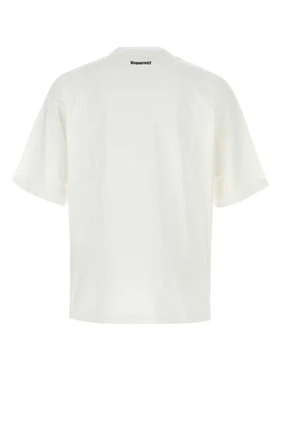 Dsquared2 Loose Fit Crew-neck T-shirt With Print In White