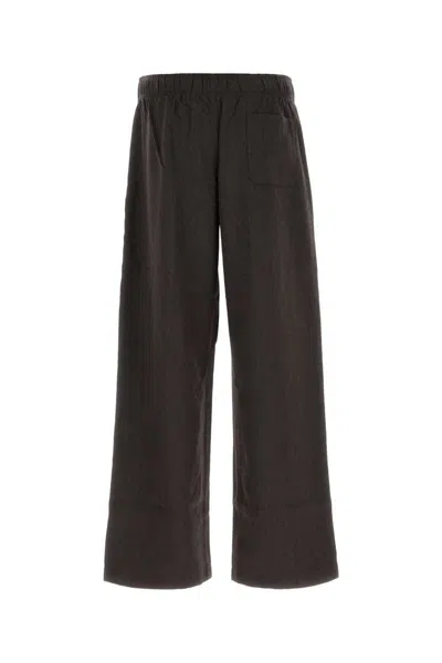 Our Legacy Dark Brown Wool Leisure Wide-leg Pant In Brown