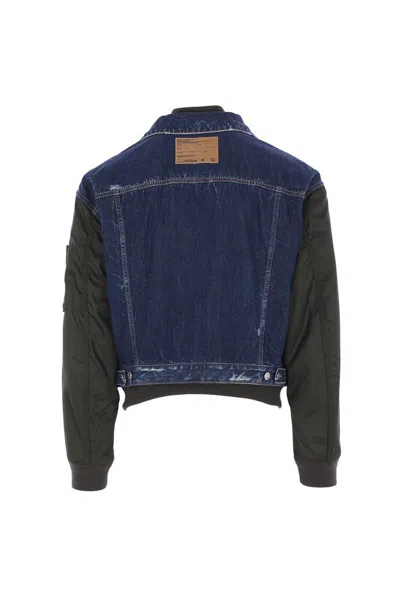 Dsquared2 Aviator Hybrid Bomber Navy Blue In Blue