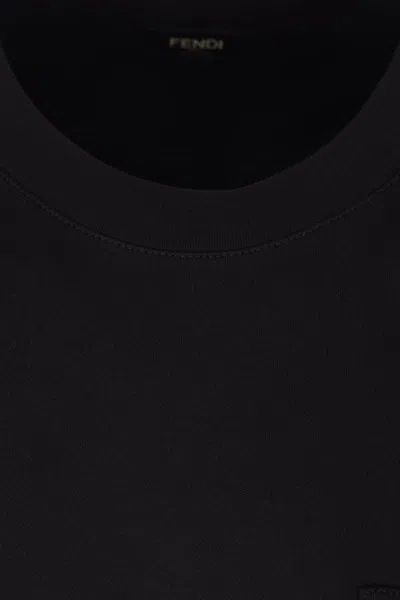 Fendi Black Cotton Jersey Oversized T-shirt