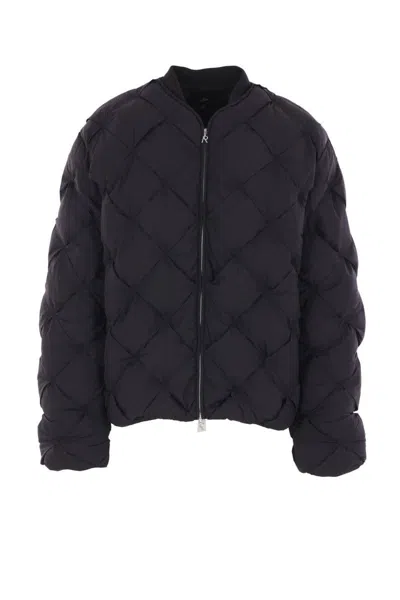 Represent Mens Jet Black Pillow Quilted Puffer Jacket Xl In Black