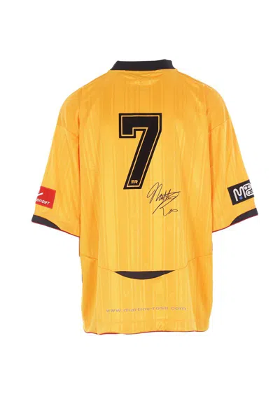 Martine Rose Yellow Printed Rugby T-shirt In Multi