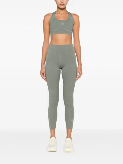 Adidas By Stella Mccartney Circular-panelled Leggings In Green