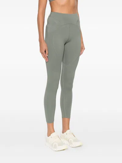 Adidas By Stella Mccartney Circular-panelled Leggings In Green