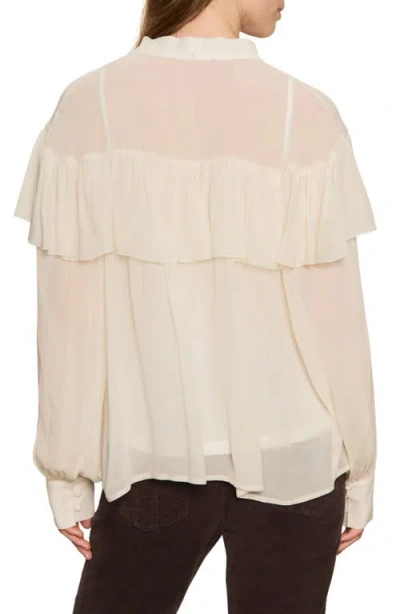 Sanctuary Fade Into You Ruffle Georgette Top In Neutral