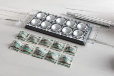 Marcato Atlas Tablet Pasta Maker, Made In Italy, Makes 10 Raviolis In Gray