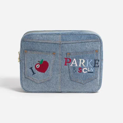 Stoney Clover Lane Large Denim Pouch With Pockets