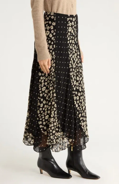 Rails Felina Mixed Print Midi Skirt In Black