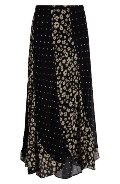 Rails Felina Mixed Print Midi Skirt In Black