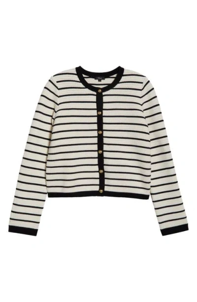 Rails Catania Cardigan Ivory Black Stripe In Multi