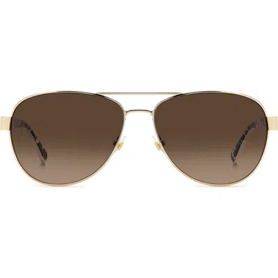 Kate Spade New York Polina 61mm Gradient Oversize Pilot Sunglasses In Blue