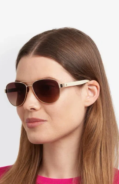 Kate Spade New York Polina 61mm Gradient Oversize Pilot Sunglasses In Blue