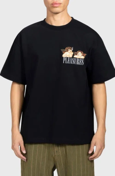 Pleasures Dynamic Oversize Crewneck T-shirt In Black