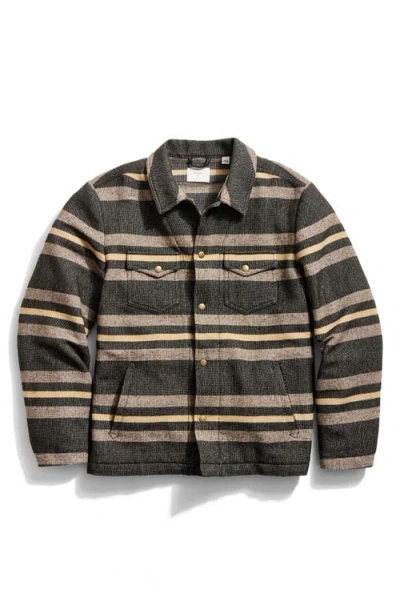 Billy Reid Heirloom Stripe Woodsman Jacket Asphalt Multi In Multi