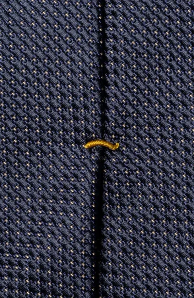 Eton Textured Solid Silk Tie In Blue