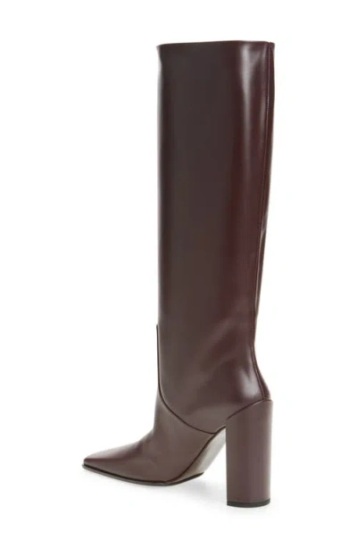 Alaïa Square Toe Tall Boot In Brown