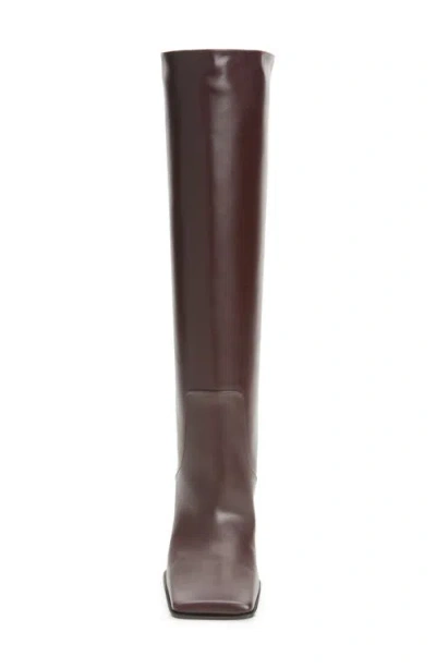 Alaïa Square Toe Tall Boot In Brown