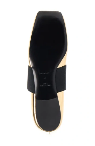 Givenchy Sliced Square Ballerinas In Mirror Effect Leather In Gold