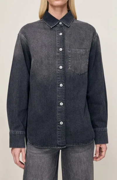 Dl1961 Faye Aura Denim Shirt In Burgundy