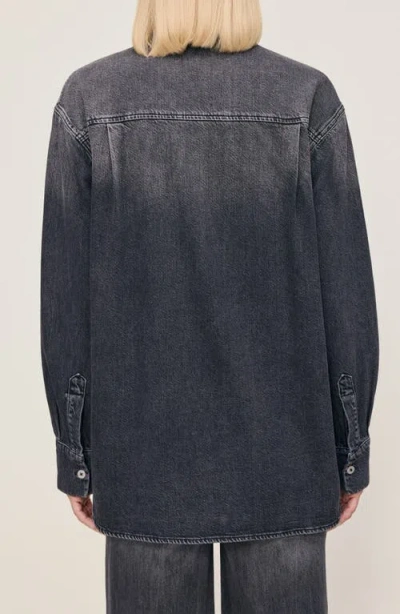 Dl1961 Faye Aura Denim Shirt In Burgundy