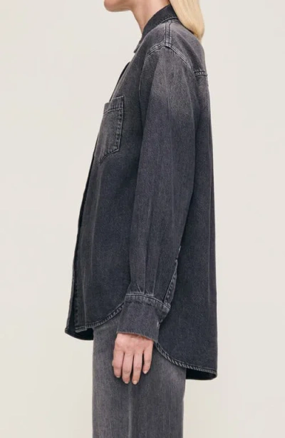 Dl1961 Faye Aura Denim Shirt In Burgundy