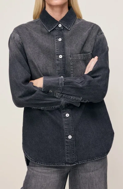 Dl1961 Faye Aura Denim Shirt In Burgundy