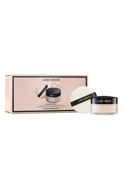 Laura Mercier Indulgent Icons Ultra-blur Translucent Loose Setting Powder And Puff Set 20g In Transparent