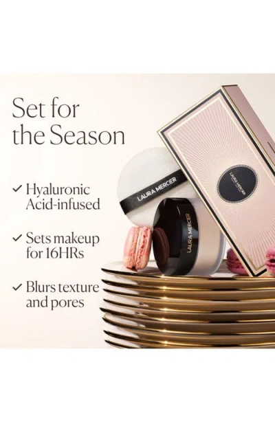 Laura Mercier Indulgent Icons Ultra-blur Translucent Loose Setting Powder And Puff Set 20g In Transparent