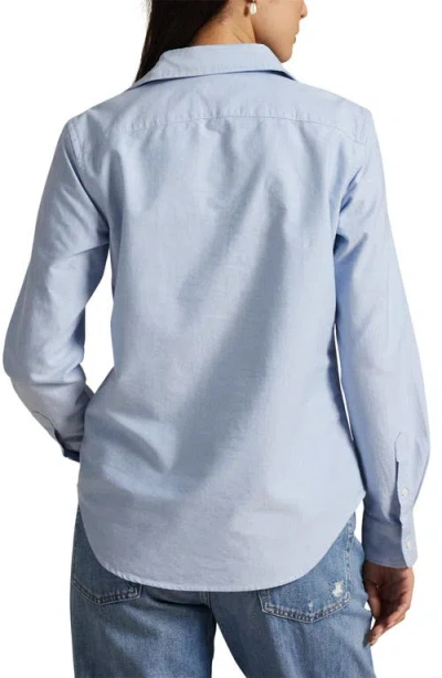 Polo Ralph Lauren Long Sleeve Linen Shirt Harbor Island Blue For Women