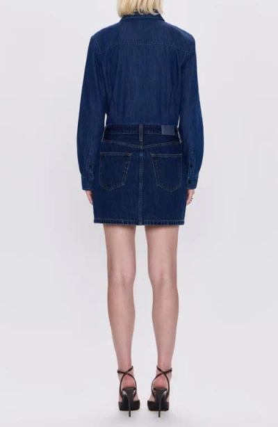 Pistola Pixie Long Sleeve Denim Minidress In Blue