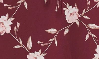 Wayf Ojai Midi Dress In Burgundy