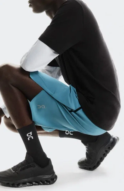 On Training Shorts In Blue