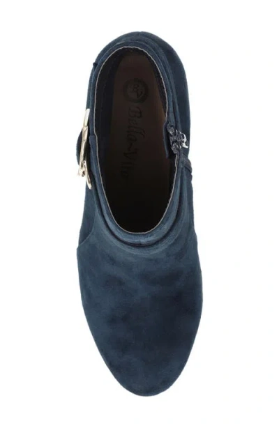 Bella Vita Women's Gamela Dress Block Heel Ankle Booties In Blue