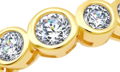 Crislu Round Cubic Zirconia Eternity Ring In Gold