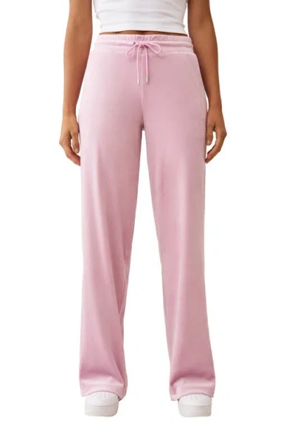 True Religion Women's Crystal Velour Straight Leg Pants In Gold