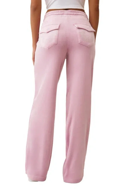 True Religion Women's Crystal Velour Straight Leg Pants In Gold