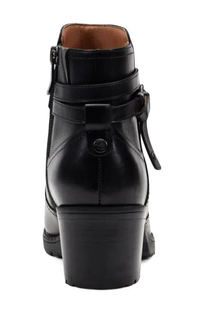 Easy Spirit Women's Carter Eflex Buckle Strap Block Heel Booties In Black