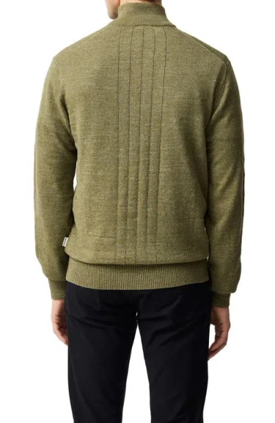 Rodd & Gunn Fortrose 1/4 Zip Knit In Green