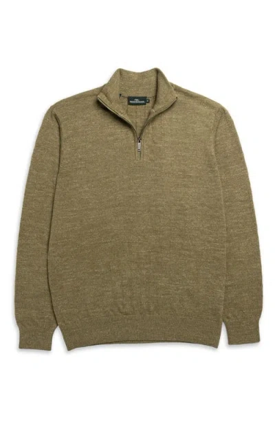 Rodd & Gunn Fortrose 1/4 Zip Knit In Green